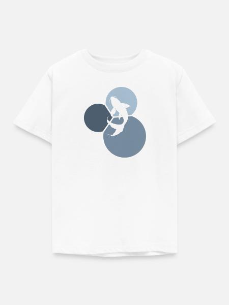 Koi Fisch Fischkopf Fischen - Kinder T-Shirt - Weiß