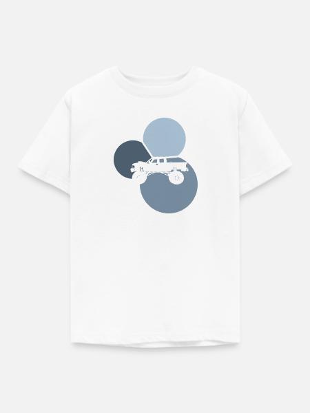 Reifen Gelaendewagen - Kinder T-Shirt - Weiß