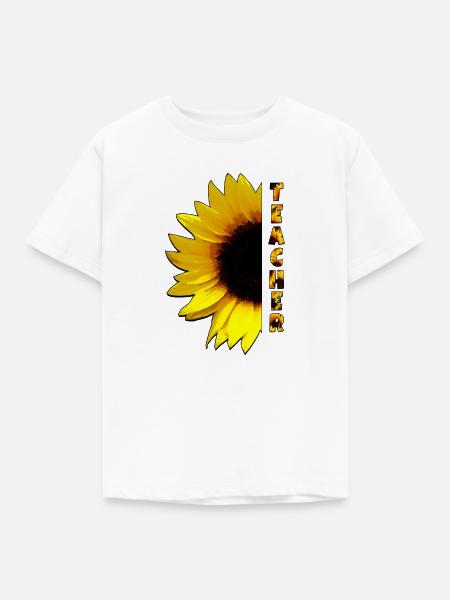 Lehrer Sonnenblume - Kinder T-Shirt - Weiß