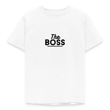 Der Chef. Chef Chef Humor Geschenk - Kinder T-Shirt - Weiß - Vorne - AI Model Kid Male (0cm)