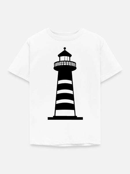 Leuchtturm - Kinder T-Shirt - Weiß