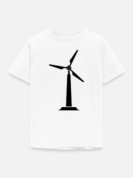 Windkraftanlage - Kinder T-Shirt - Weiß