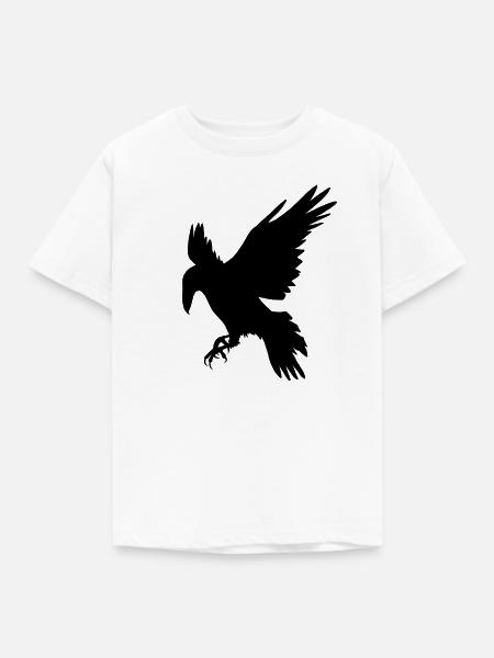 Schwarzer Rabe - Kinder T-Shirt - Weiß