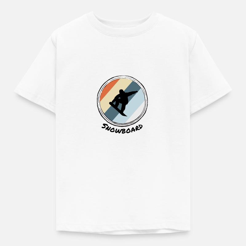 Snowboard - Kinder T-Shirt - Weiß