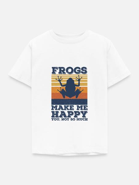 Frosch - Kinder T-Shirt - Weiß