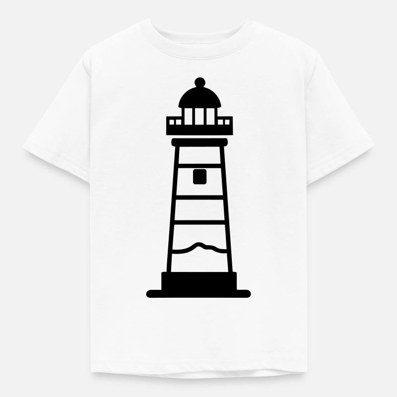Leuchtturm - Kinder T-Shirt - Weiß
