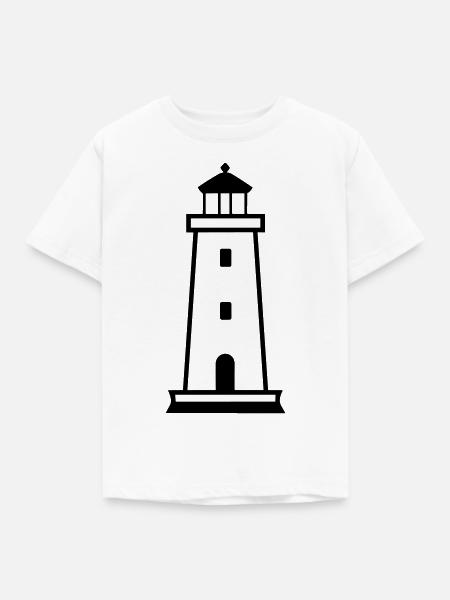 Leuchtturm - Kinder T-Shirt - Weiß