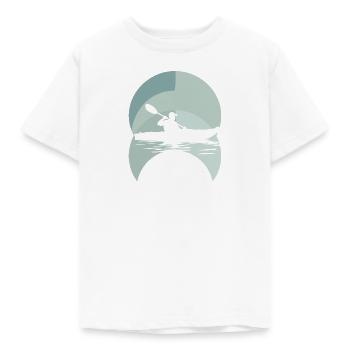 Kayak Aviron d’eau vive - T-shirt Enfant - blanc - Devant - AI Model Kid Male (0cm)
