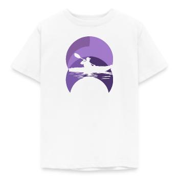 Kayak Aviron d’eau vive - T-shirt Enfant - blanc - Devant - AI Model Kid Male (0cm)