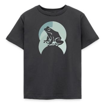 Frosch Lurch - Kinder T-Shirt - Dunkelgrau - Vorne - AI Model Kid Female (0cm)