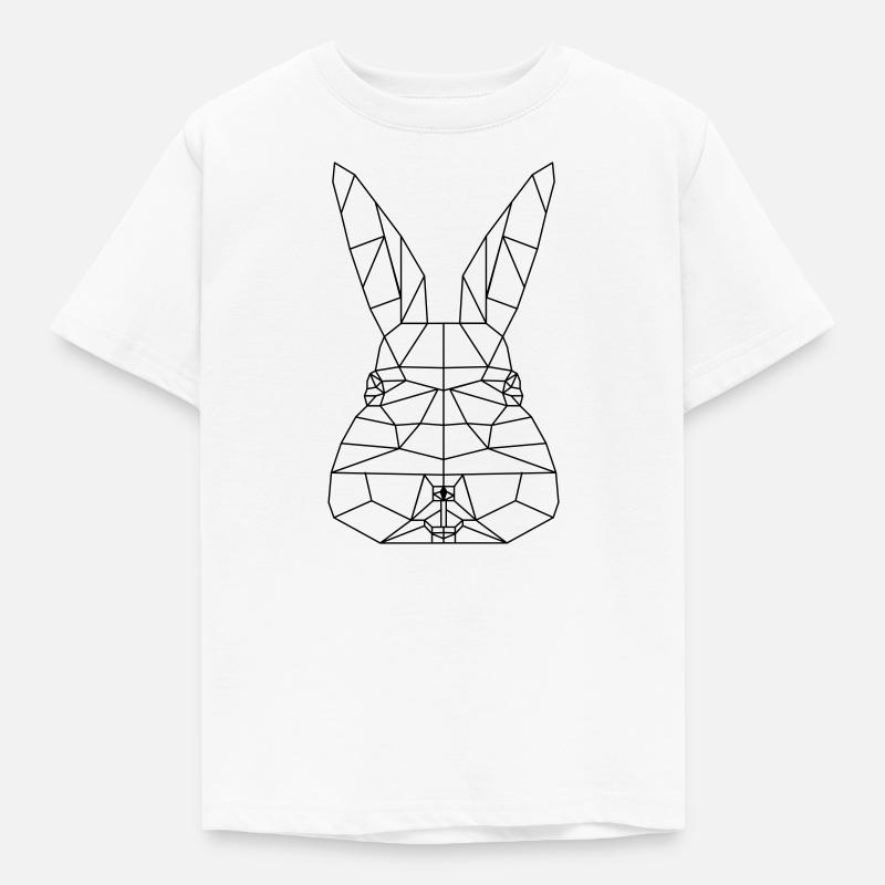 Polygone de lapin de Pâques - T-shirt Enfant - blanc