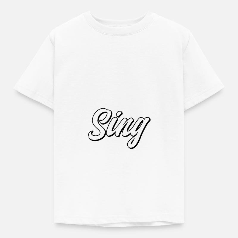 Singer - Kinder T-Shirt - Weiß