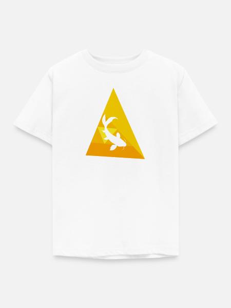 Koi Fisch Teich - Kinder T-Shirt - Weiß