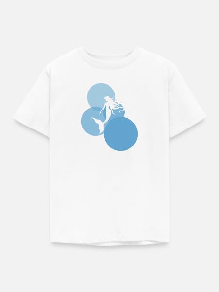 Flosse Seekuh Meerjungfrau - Kinder T-Shirt - Weiß