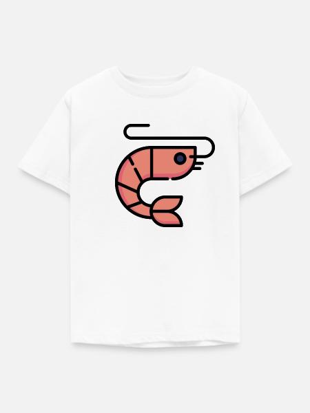 Shrimp Geschenk Idee - Kinder T-Shirt - Weiß