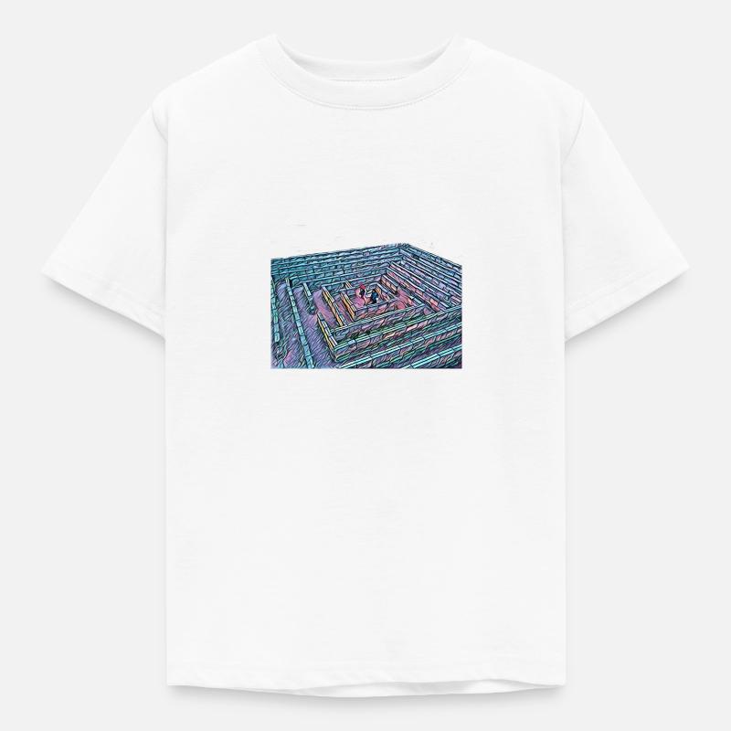 MENORCA - Líthisches Labyrinth - Kinder T-Shirt - Weiß