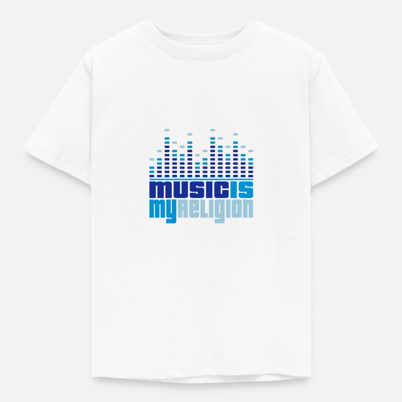 Music Equalizer Religion - Kinder T-Shirt - Weiß