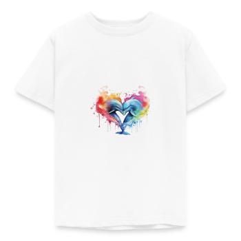 Schöne Delfine - Kinder T-Shirt - Weiß - Vorne - AI Model Kid Male (0cm)
