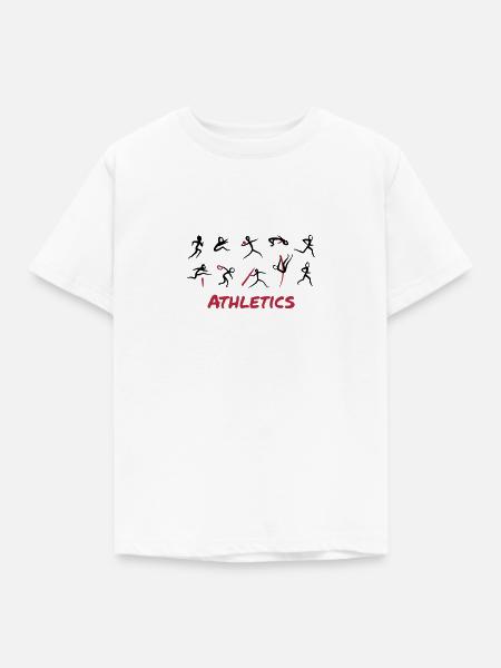 Leichtathletik, Zehnkampf - Kinder T-Shirt - Weiß