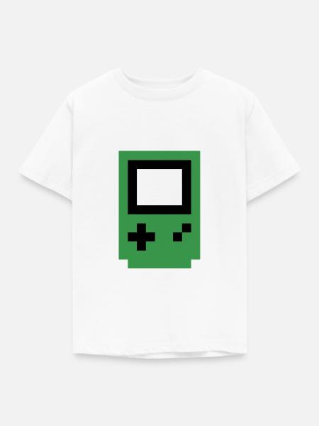 grün-Konsole - Kinder T-Shirt - Weiß