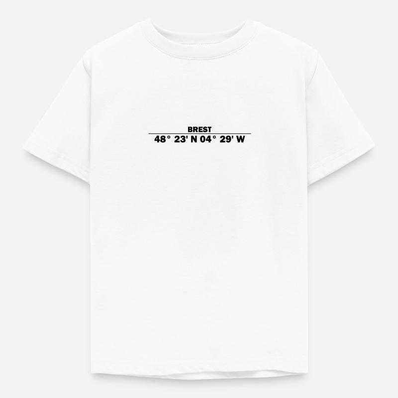 Coordonnées de Brest - T-shirt Enfant - blanc