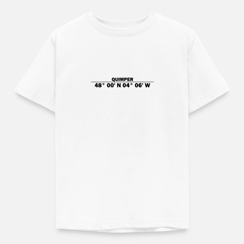 Coordonnées de Quimper - T-shirt Enfant - blanc