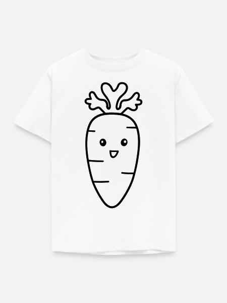 Karotte - Kinder T-Shirt - Weiß