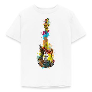E guitar guitarist band gift - Kids' T-Shirt - white - Front - AI Model Kid Male (0cm)