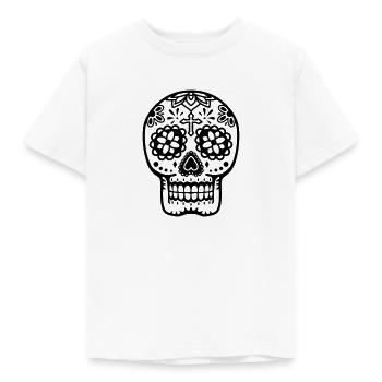 Tête de mort - T-shirt Enfant - blanc - Devant - AI Model Kid Male (0cm)