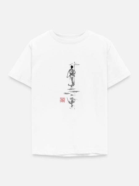 Geisha Reflexion - Kinder T-Shirt - Weiß