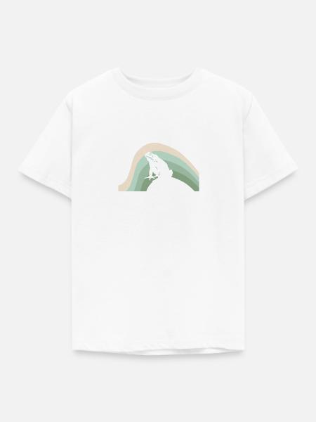 Frosch Quark Teich - Kinder T-Shirt - Weiß