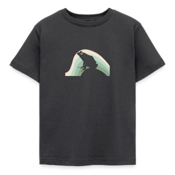 Frosch Lurch Amphibie - Kinder T-Shirt - Dunkelgrau - Vorne - AI Model Kid Female (0cm)