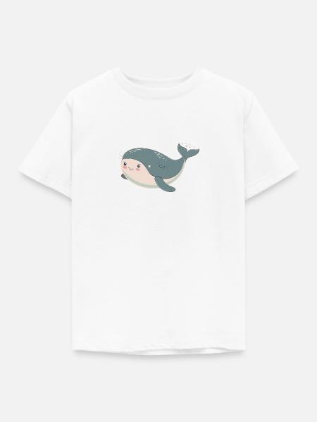 Meeresleben Flosse - Kinder T-Shirt - Weiß