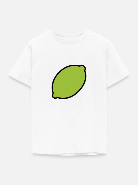 Limette - Kinder T-Shirt - Weiß