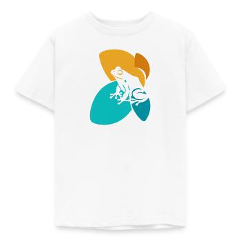 Amphibie Teich Frosch - Kinder T-Shirt - Weiß - Vorne - AI Model Kid Male (0cm)