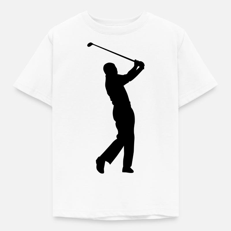 Golf Golfer Golfspieler Golfplatz - Kinder T-Shirt - Weiß