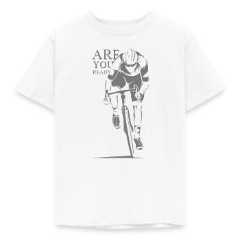 Road Bike Tour Sport Sportsman Symbole Illustration - T-shirt Enfant - blanc - Devant - AI Model Kid Male (0cm)