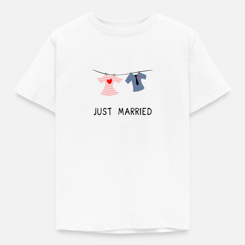 JUST MARRIED. MARRIED. VIVE LES MARIES - T-shirt Enfant - blanc