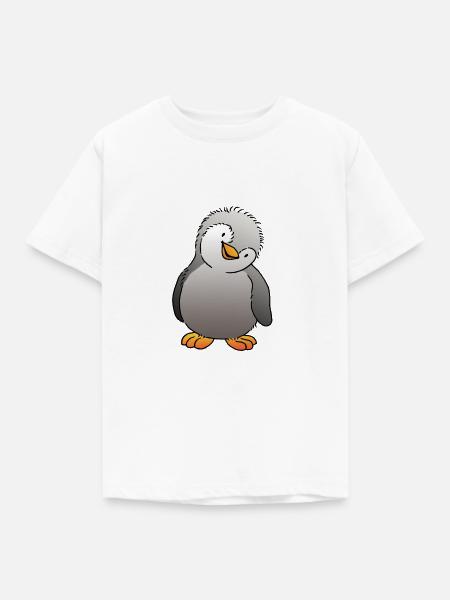 Pinguin Felix - Kinder T-Shirt - Weiß