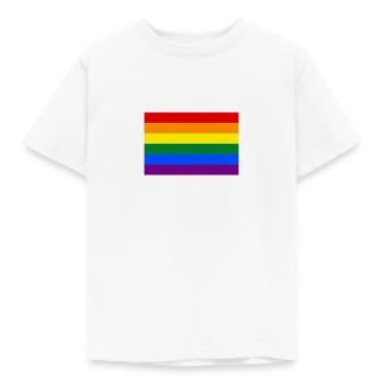 Regnbue - Børne-T-shirt - hvid - Foran - AI Model Kid Male (0cm)
