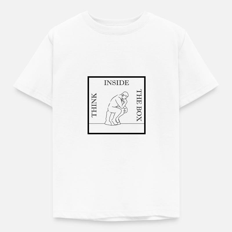 Denken Sie in der Box - Kinder T-Shirt - Weiß