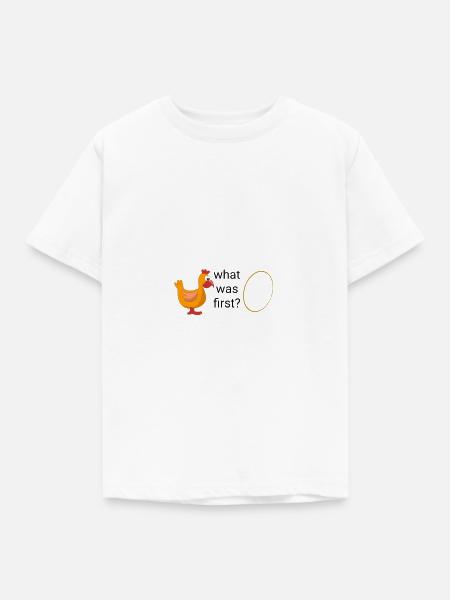 Hen or egg - Kinder T-Shirt - Weiß