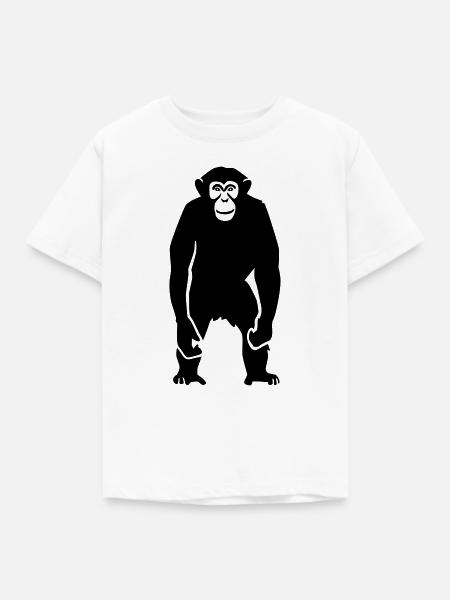 Affe - Kinder T-Shirt - Weiß