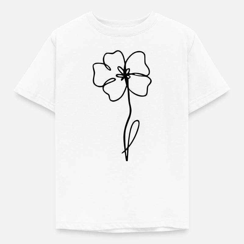 Mohn - Kinder T-Shirt - Weiß