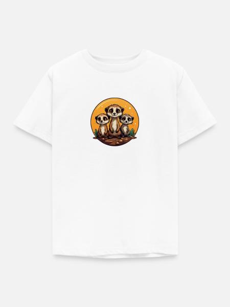 Drei kleine Erdmännchen - Kinder T-Shirt - Weiß