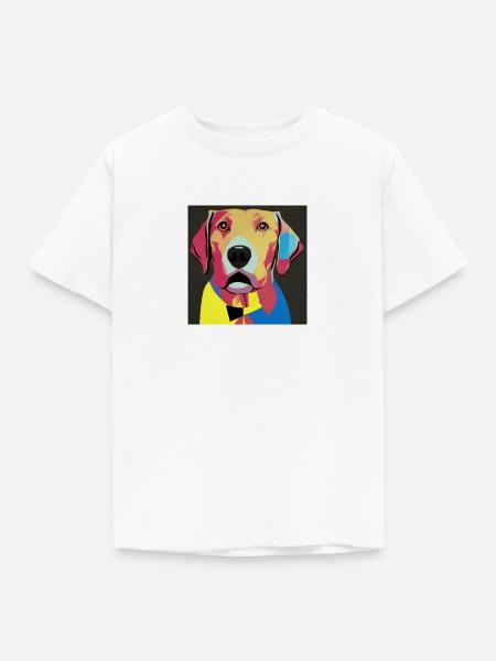 Dackel Pop Art - Kinder T-Shirt - Weiß
