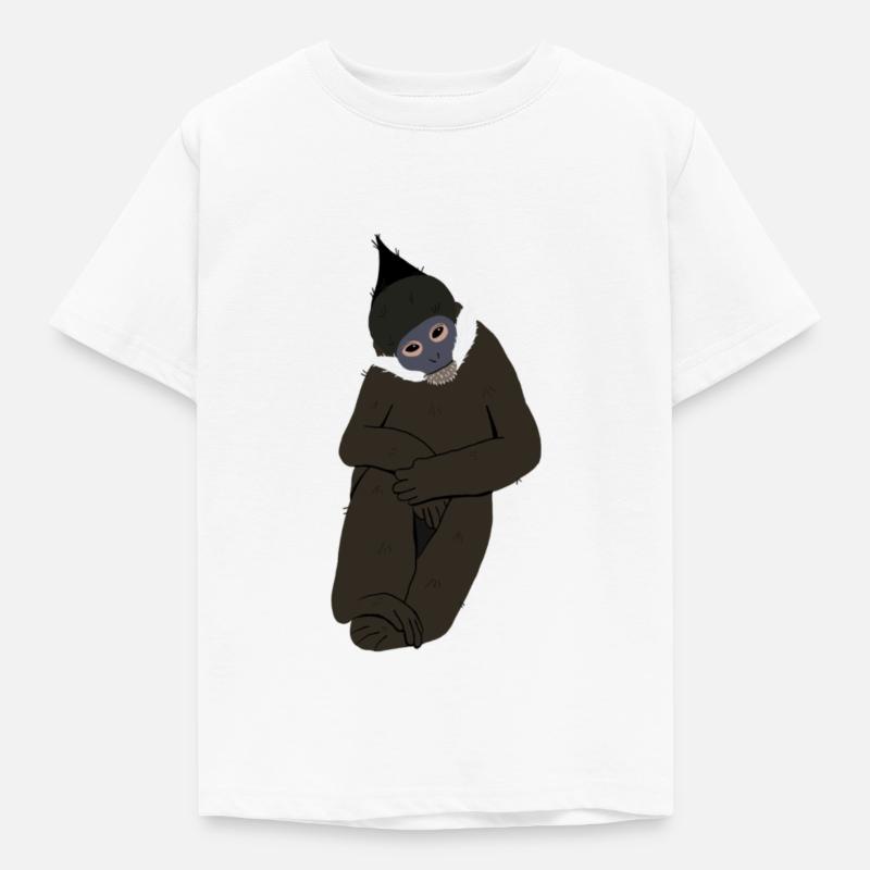 Langur von Francis - Kinder T-Shirt - Weiß