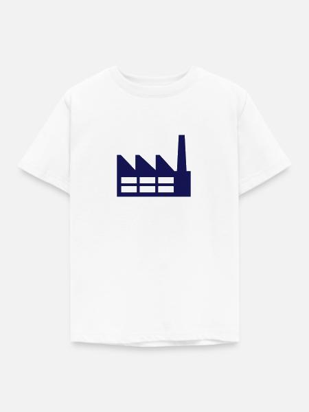 Fabrik - Kinder T-Shirt - Weiß