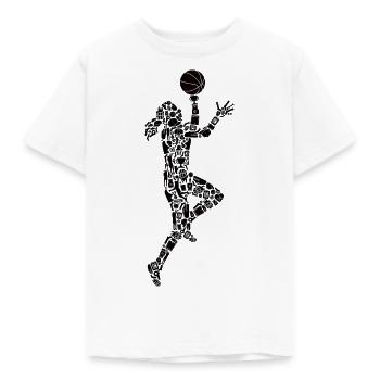 Symboles des joueurs de basket-ball Basketball féminin - T-shirt Enfant - blanc - Devant - AI Model Kid Male (0cm)