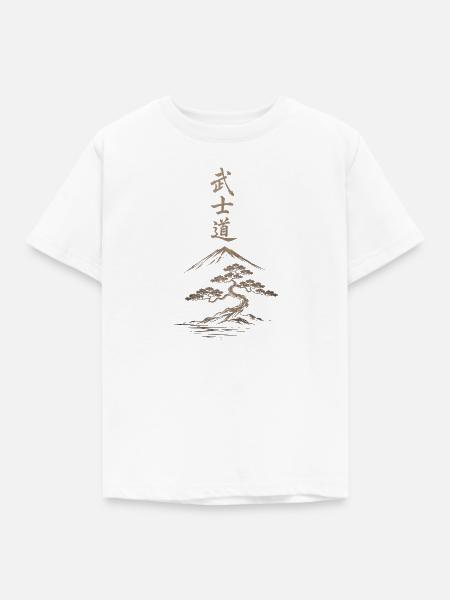 Bushido Berg Bonsai - Kinder T-Shirt - Weiß